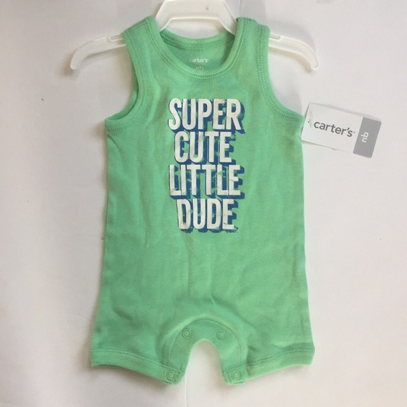 Carter's Other - NWT CARTER'S onepiece "SUPER CUTE LITTLE DUDE"